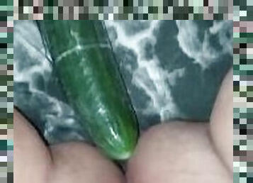 Cumming hard on a cucumber????????????