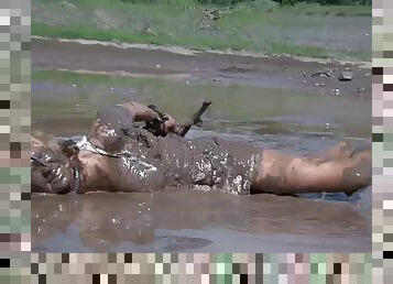 Muddy and painful treatment for the naughtiest chick in the state