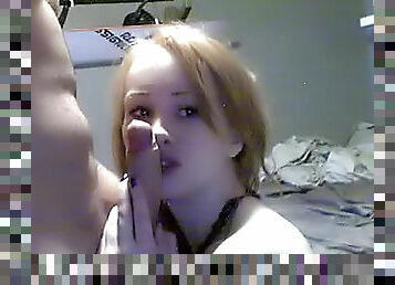 Cute teen and BF make webcam porn