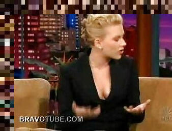 Scarlett Johansson's Incredibly Hot Cleavage At Jay Leno's Show
