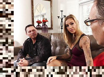 Cuckold husband loves watching sexy wife Kleio Valentien having sex