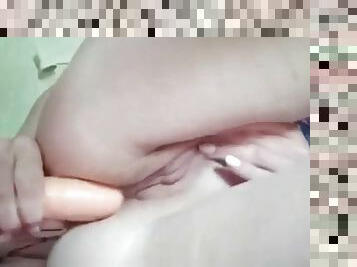 Horny girlfriend fucking her asshole on webcam live