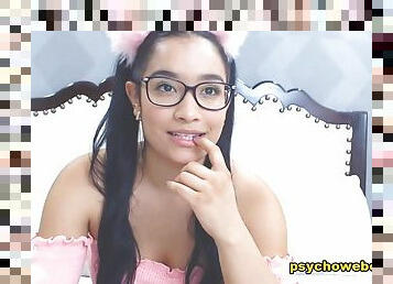 óculos, peluda, masturbação, cona-pussy, brinquedo, latina, rabo-de-porco, natural, webcam, sozinho