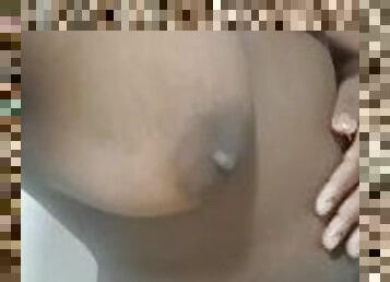 baignade, masturbation, amateur, ébène, milf, maison, maman, black, mère, petite