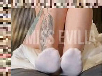 Do you want to smell? (POV feet +white socks fetish)