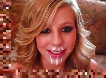 Hot Teens Getting Their Cute Faces Jizzed Compilation