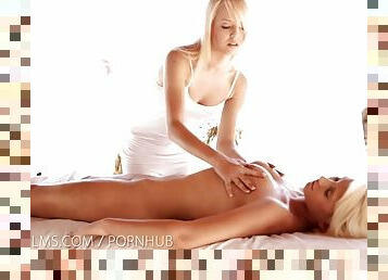 Nubile Films - Lesbian massage with a happy ending