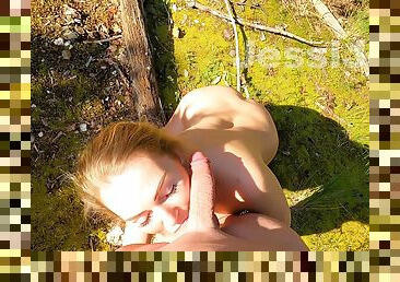 Please Fuck My Ass In The Woods Busty Blonde Gets Anal Creampie Jessijek