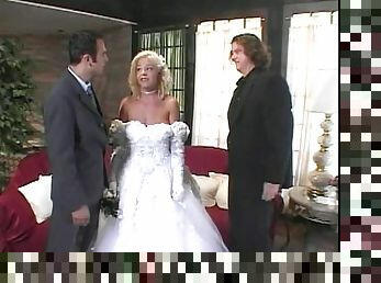 Groom and the best man fucking the hot blonde bride