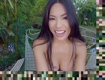 Busty Asian Babe Polly Pons Takes Big Dick