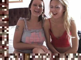 Homemade video of Amber Leigh and Suzie Best masturbating together