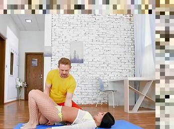 Fit babe Lexi Dona works out and gets fucked by her trainer