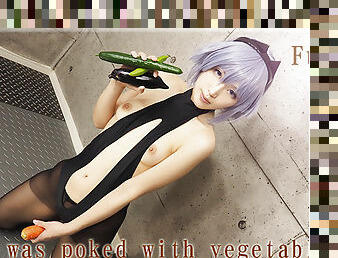 She was poked with vegetables. - Fetish Japanese Video