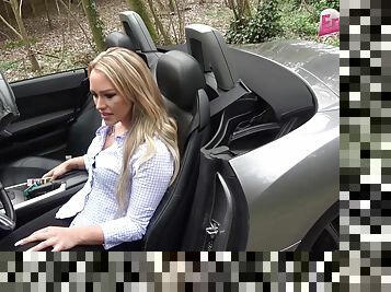 German secretary milf fucks outdoor at bwm car