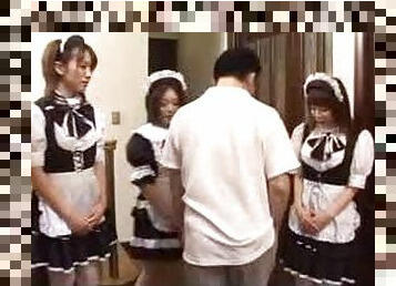 French maid is Japanese and horny
