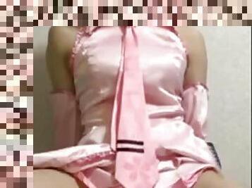 ????????????? Hatsune Miku costume crossdresser sissy anal mastarbation