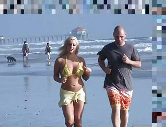 Dayna Vendetta sexy blonde with a fat ass in a bikini, and ends up horny from a day at the beach with Ralph Long.