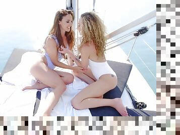Private yacht anal threesome with amazing girlfriend Angel Emily