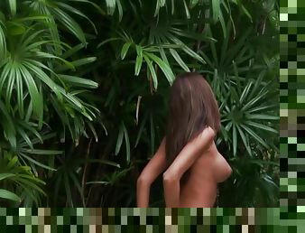 Cameron Haven is a busty hottie in the jungle