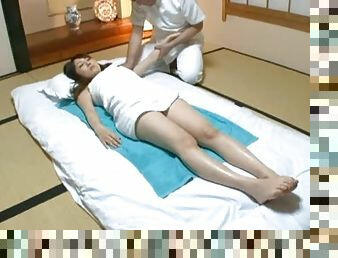 Reia Miyasaka Recieves a Kinky Massage on the Floor