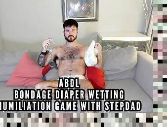 Abdl - bondage diaper wetting game with stepdad