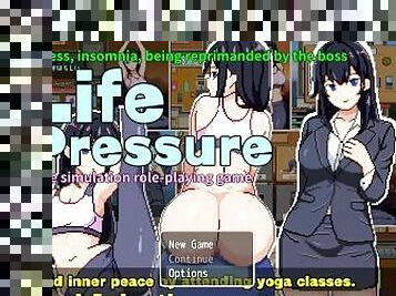 Life Pressure [ HENTAI Game ] Ep.1 fucking the YOGA TEACHER to relieve stress from work !