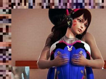 HS2 girlfriend overwatch dva having fun with you