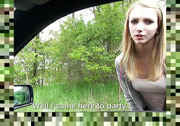 Beatrix Glower in a naughty car banging outdoor doggystyle