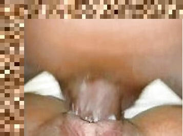 Cream pie on black dick