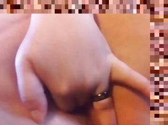 Close Up Fingering Myself and Playing With Vibrator and Glass Dildo