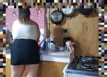 big ass stepmom making my food