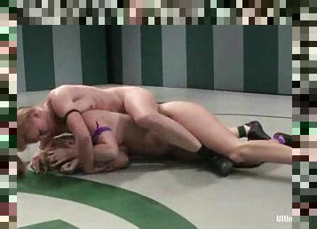Sexy chicks wrestling in the nude