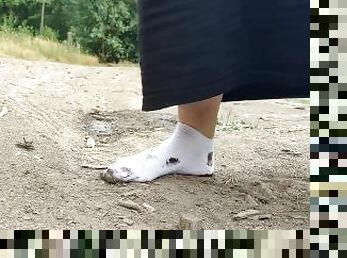 Špinavé ponožky, outdoor, barefoot