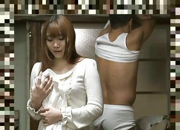 Honami Uehera is masturbating, imagining her love