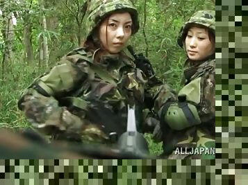 Japanese army girl gets captured and fucked hard