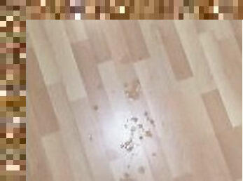 Massive cunshot sprays bedroom floor