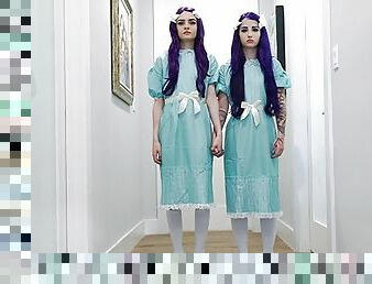 Step Sisters Jessae Rosae & Val Steele Fuck One Guy In The Shining Parody - SisLovesMe Full Video