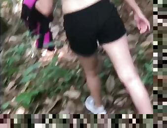 Whore Fucked in the Woods while Jogging