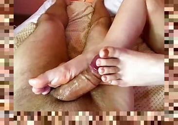 We try to do footjob firs time )
