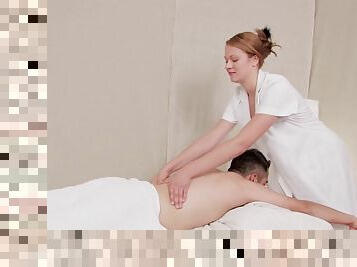 Cute british teen seduced at massage