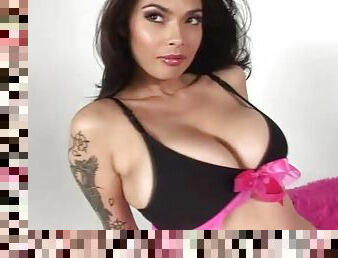 Stunning Tera Patrick poses on camera in sexy lingerie