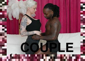 interracial dicking with a tattooed blonde babe - Mila Milan