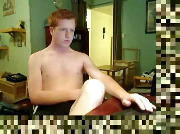 Skinny redhead webcam boy fingers ass and strokes