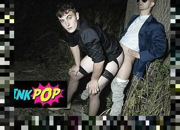 TWINKPOP - A Piss In The Woods Turns Into A Wild Fuck With Tom Bacan And Jakob De Lung