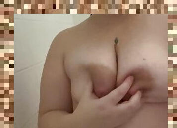 Boob Play In The Shower