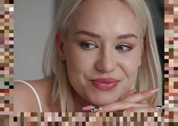 Leggy blonde in fishnets Barbie Brill - The Teacher Crush - 4k porn with cumshot