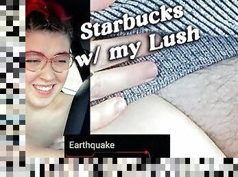 Cashier Flirts With Me While I'm Cumming?! Lush Vibrator in Drive Thru Vlog