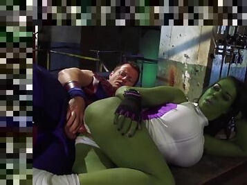 She Hulk Chyna moans with pleasure while getting fucked hard