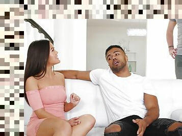 Black man got lucky and fucks wet pussy of sexy Asian Kendra Spade