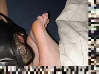 Making love with perfect feet with cum on soles countdown